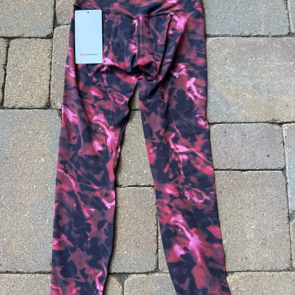 NWT Lululemon Align High-Rise 25” Leggings Intensity Pink Blossom Multi Size 4 - Picture 4 of 7